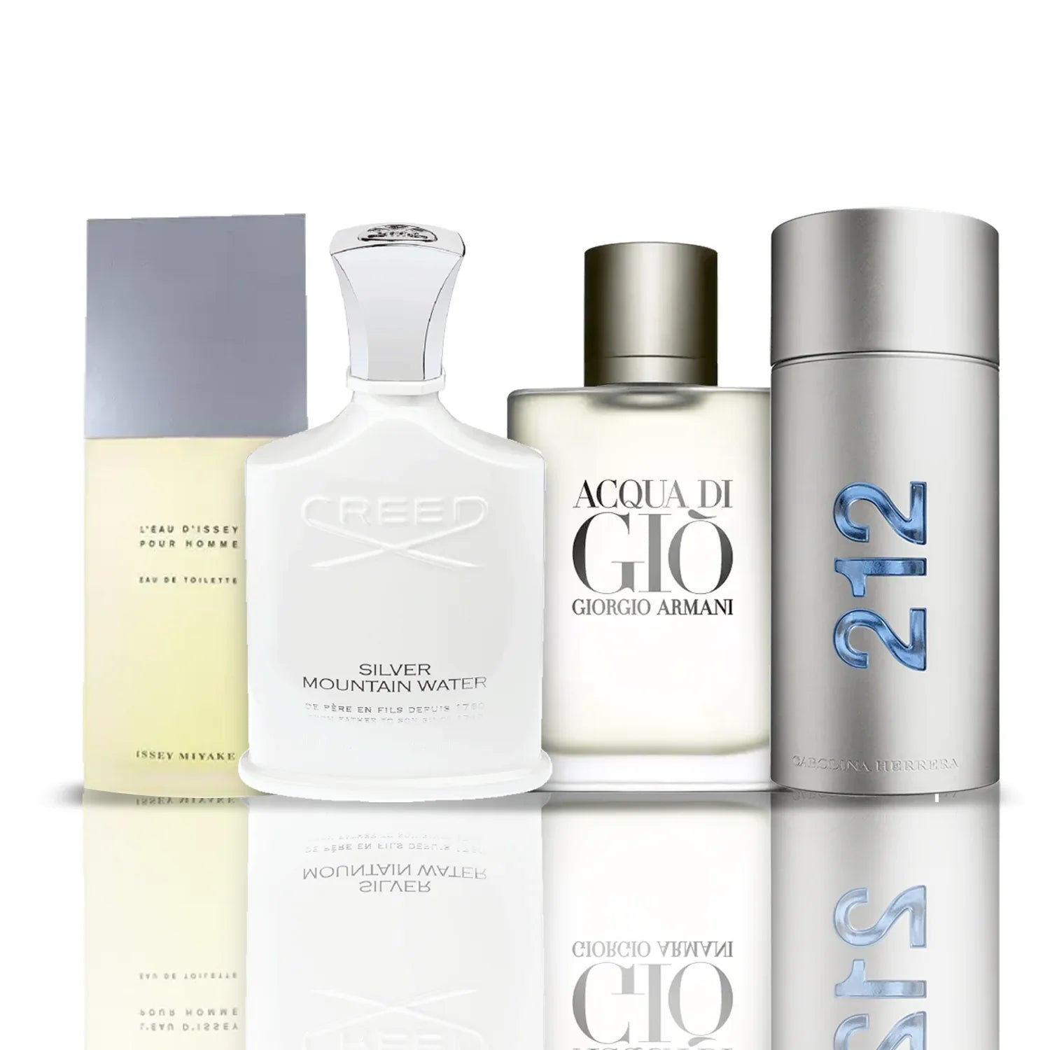 Set di 4 profumi  | L'Eau d'Issey + Acqua di Giò + Creed Silver Mountain Water + 212 NYC Men